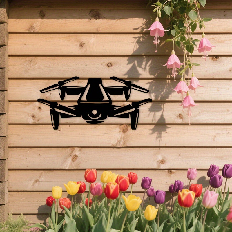 Office And Tech - Modern Drone Silhouette Aluminum Wall Art