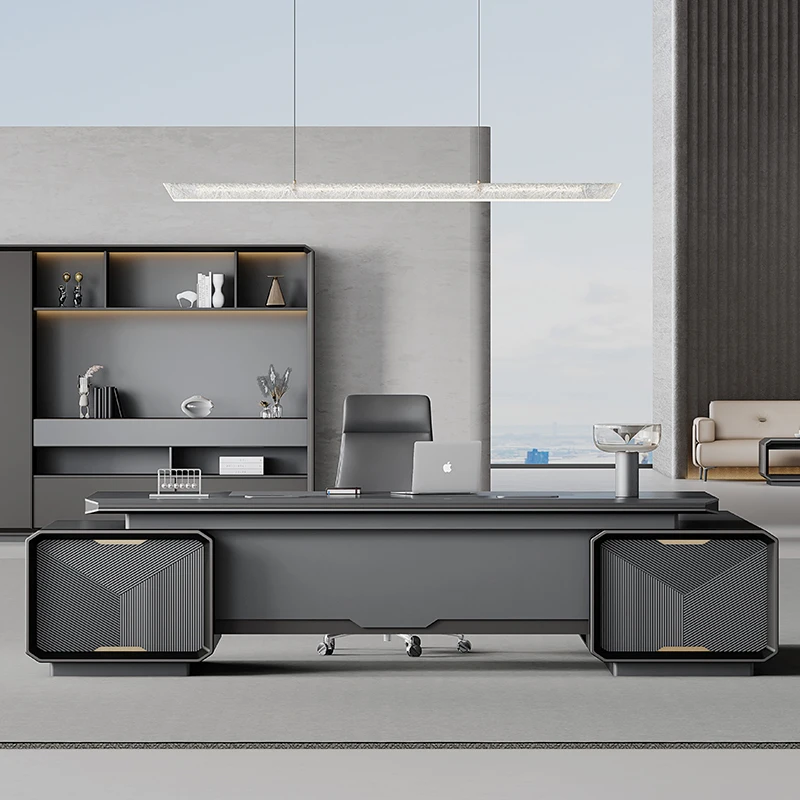-Modern Luxury Wooden Desk Wor - đánh giá và giá Office Tech Furniture
