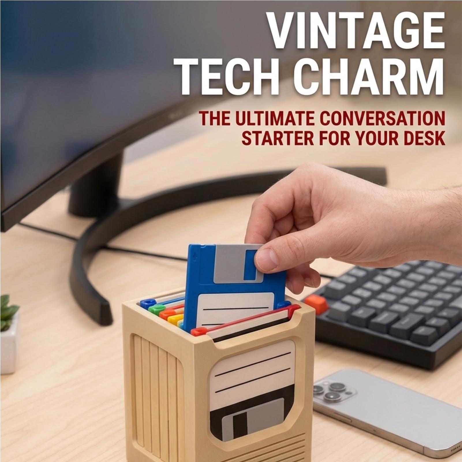 Retro Tech Coaster Holder Set  - đánh giá và giá Office And Tech