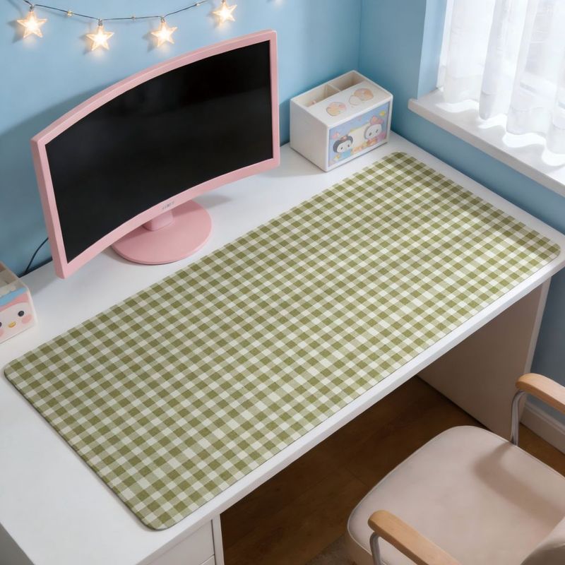 Olive Green Check Design Mouse - đánh giá và giá Office Desk Tech Accessories