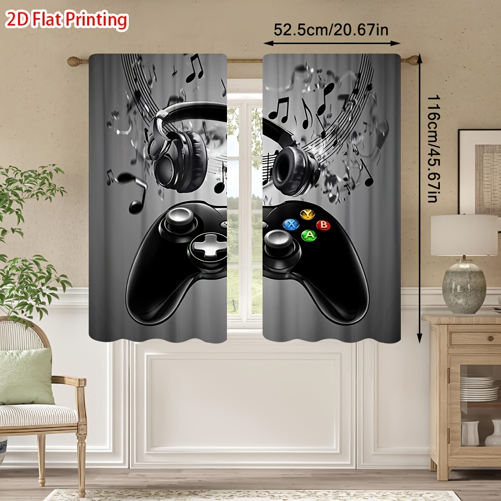 2pcs Game Controller Curtains  - đánh giá và giá Office Print Tech